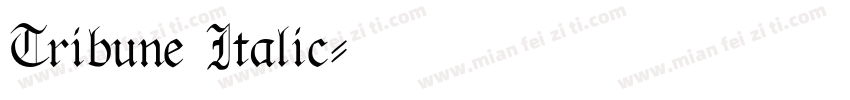 Tribune Italic字体转换